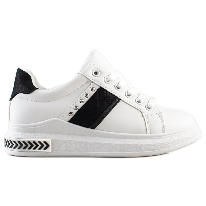 SHELOVET Tênis Casual branco preto