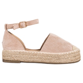 SHELOVET Alpargatas com fivela bege