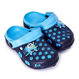Chinelos de espuma infantil crocs azul marinho Júpiter azul-marinho