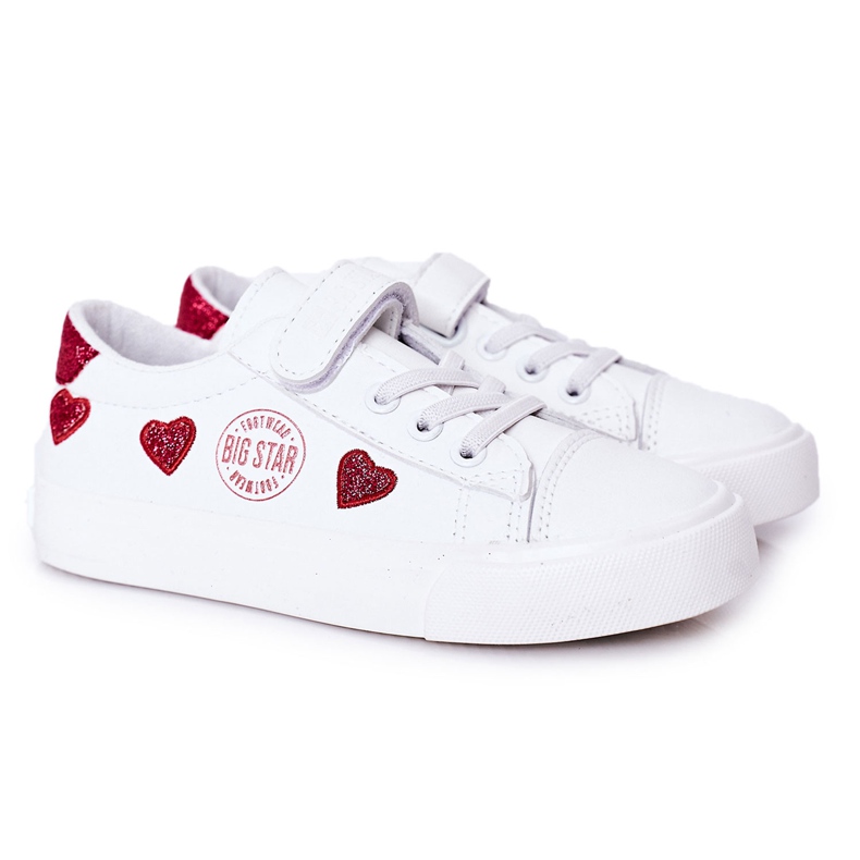 Tênis infantil com velcro Big Star HH374001 branco