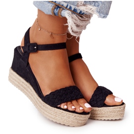 PS1 Sandálias Black Balearic Wedge preto