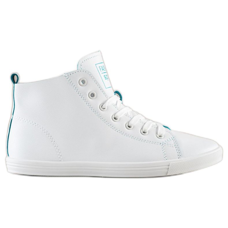 Ideal Shoes Tênis de tênis de alta moda branco