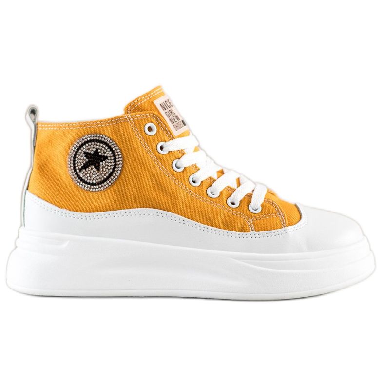 SHELOVET Tênis amarelo alto