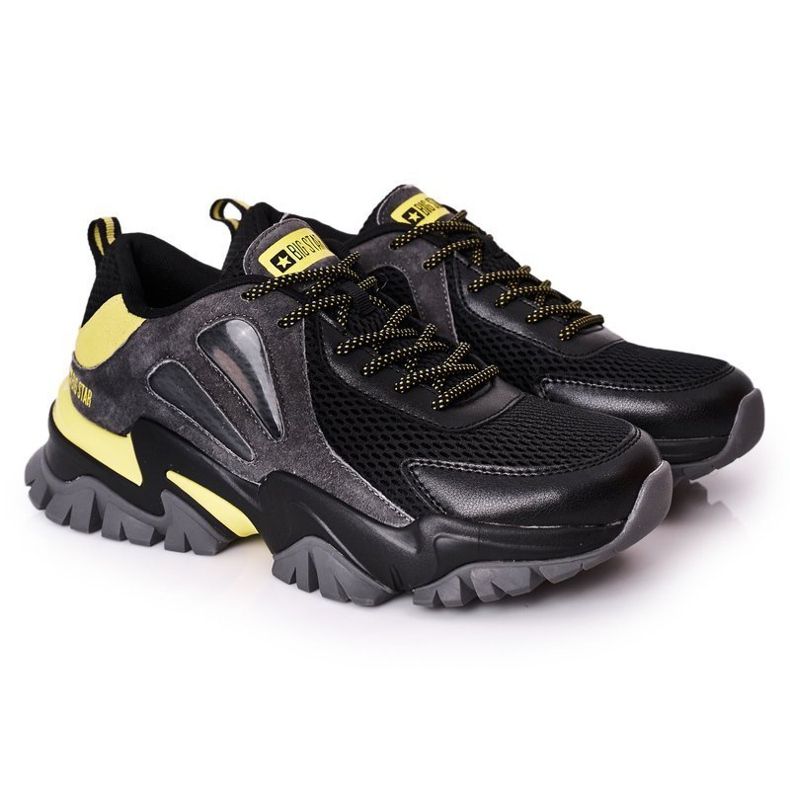 Sapatos esportivos masculinos Memory Foam Big Star HH174278 Preto