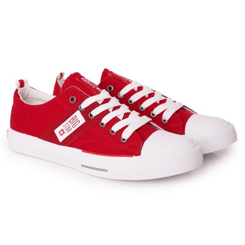Tênis masculino Big Star HH174040 vermelho branco