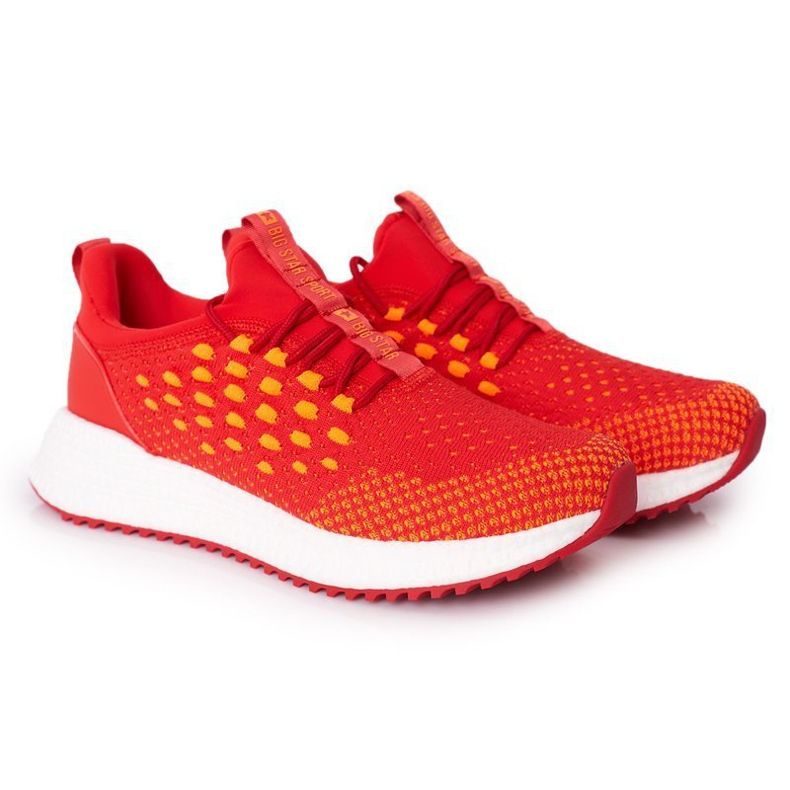 Sapatos esportivos masculinos Memory Foam Big Star FF174240 Vermelho