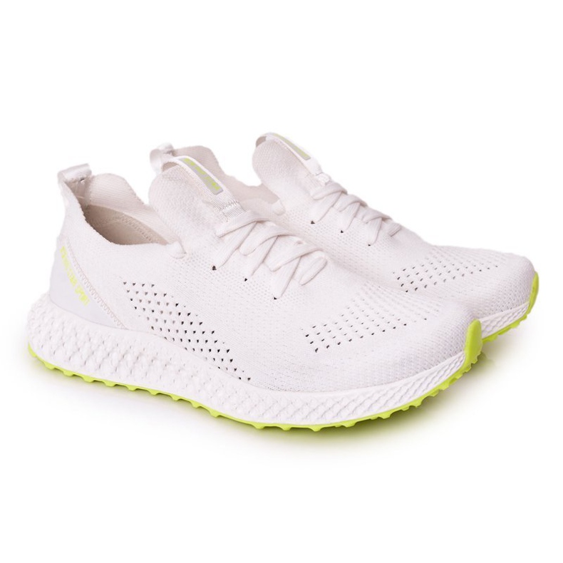 Calçados esportivos masculinos Memory Foam Big Star FF174235 White-Lime branco verde