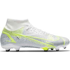 Nike Mercurial Superfly 8 Academy FG / MG M CV0843 107 chuteiras branco Nike Mercurial Superfly 8 Academy FG / MG M CV0843 107 chuteiras branco