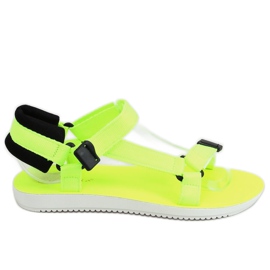 Sandálias esportivas amarelas de velcro N-67 amarelo fluorescente