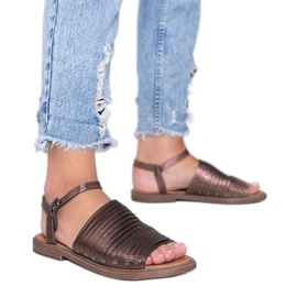 Sandálias Brown Sun Shiny Brown marrom