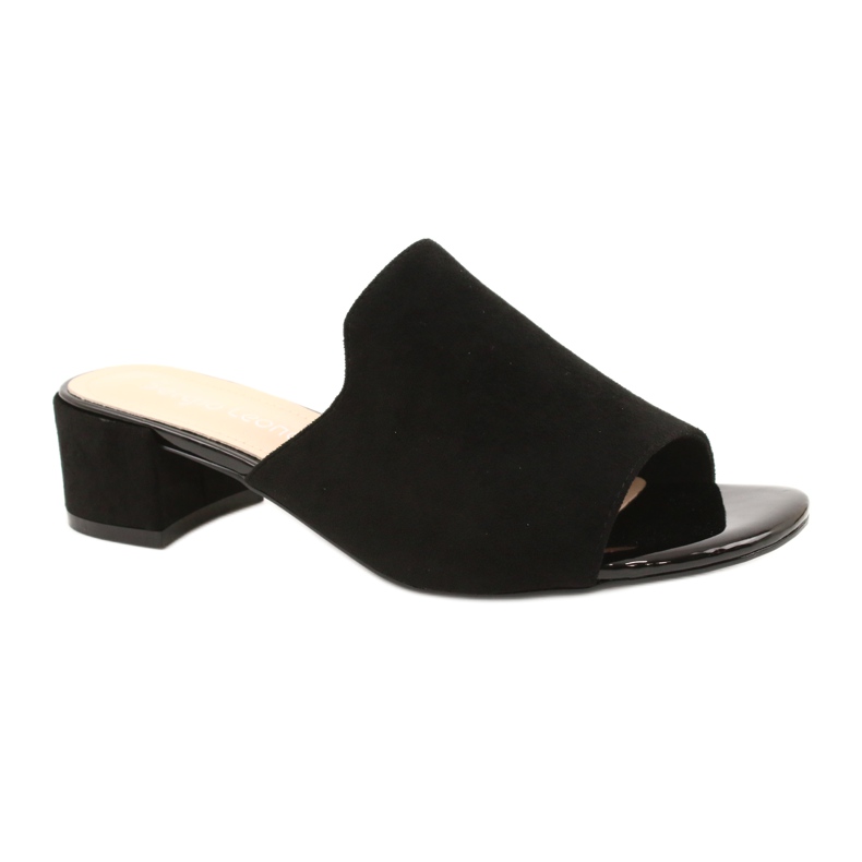 Sandálias de salto Sergio Leone KL313 pretas preto