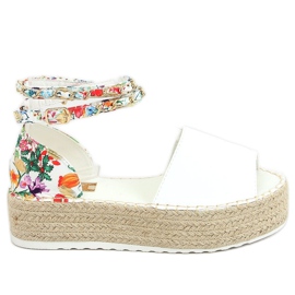 Alpercatas brancas com dedos abertos JH153P brancas branco multicolorido Alpercatas brancas com dedos abertos JH153P brancas branco multicolorido