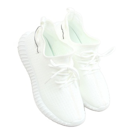 Meias brancas sapatos esportivos 7817 Branco