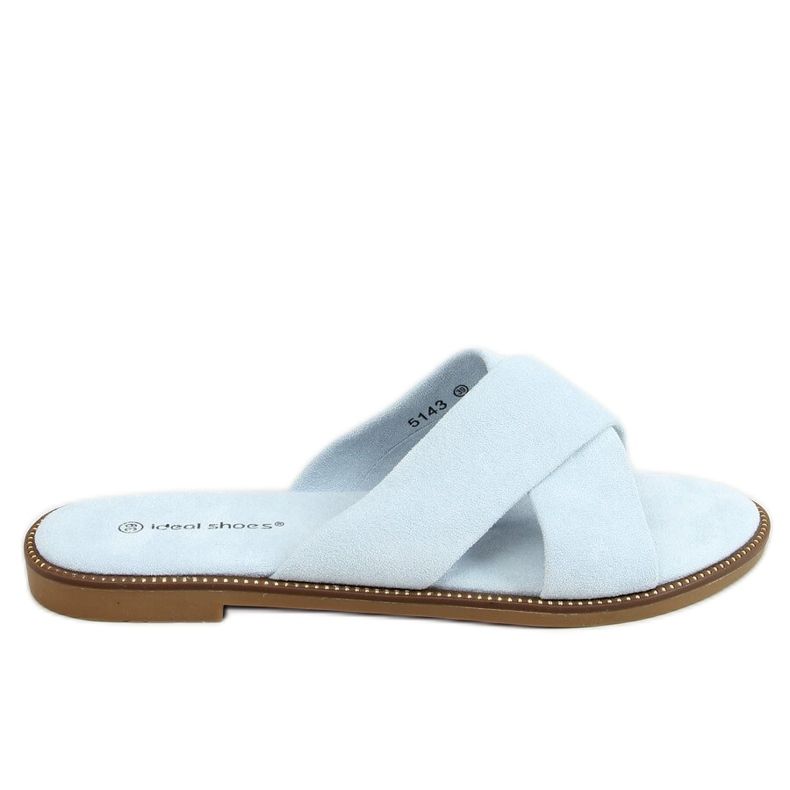 Sapatilhas cruzadas azuis femininas 5143 LT.BLUE azul