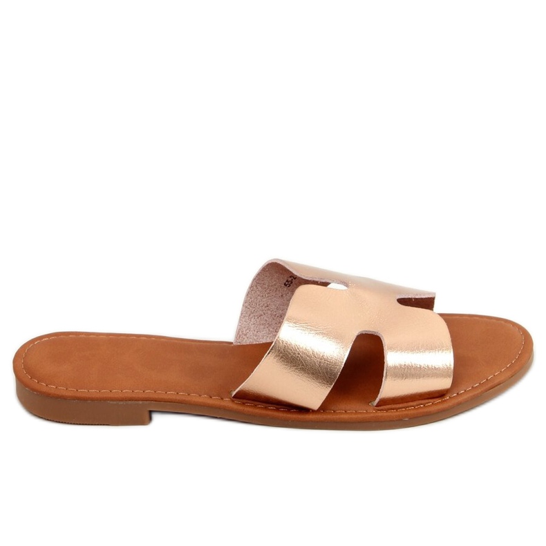 Chinelos champanhe feminino 55-2 champanhe rosa