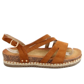 Sandálias alpercatas boho camel FD002 Camel marrom