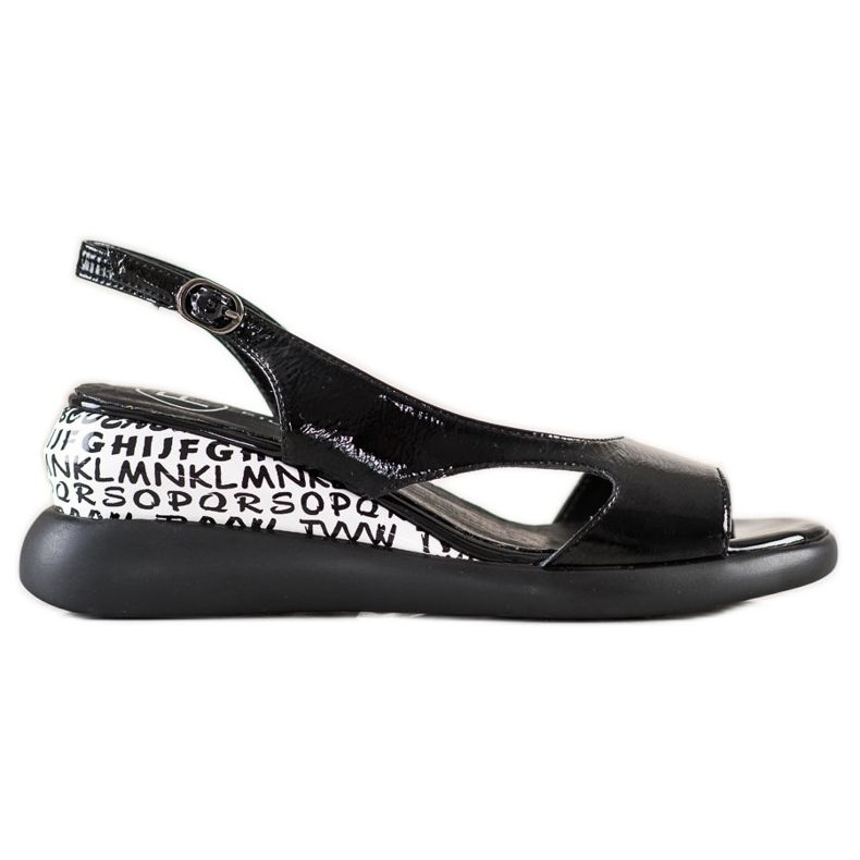 Filippo Sandálias de cunha confortáveis preto