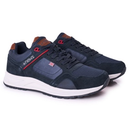 NEWS Sapatos esportivos masculinos. Sneakers Navy Fabian azul marinho NEWS Sapatos esportivos masculinos. Sneakers Navy Fabian azul marinho