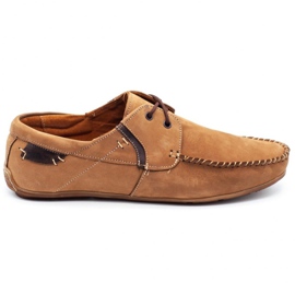 Olivier Mocassins de couro masculino 297 marrom