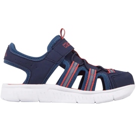 Calçado infantil Kappa Kyoko, azul marinho e laranja 260884K 6744 azul-marinho