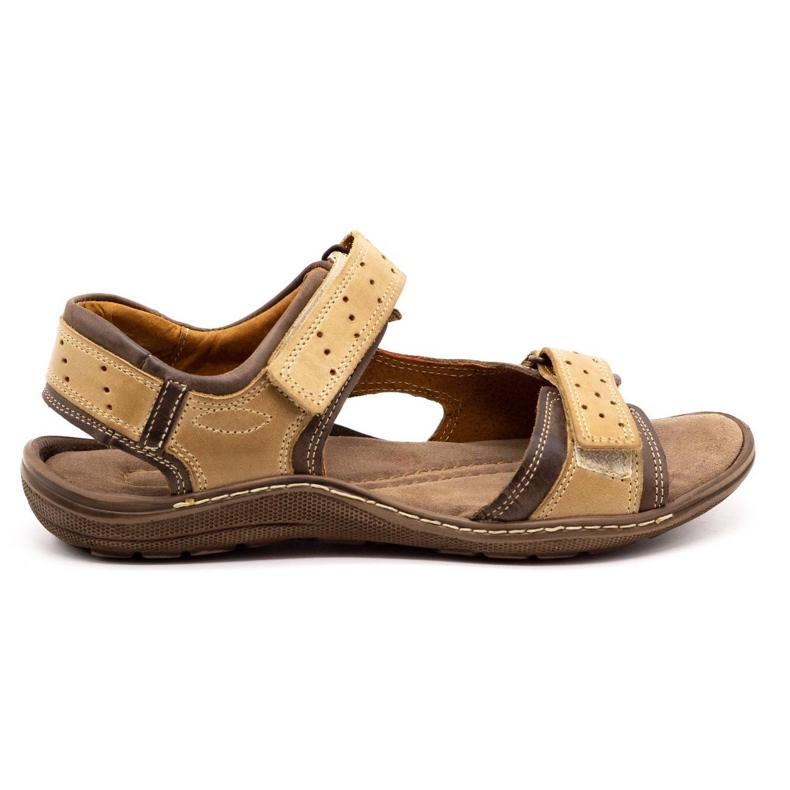 Olivier Sandálias masculinas de couro marrom 295K castanho