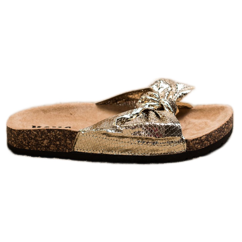 SHELOVET Chinelos na plataforma dourado