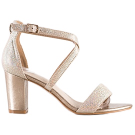 Filippo Sandálias douradas brilhantes dourado