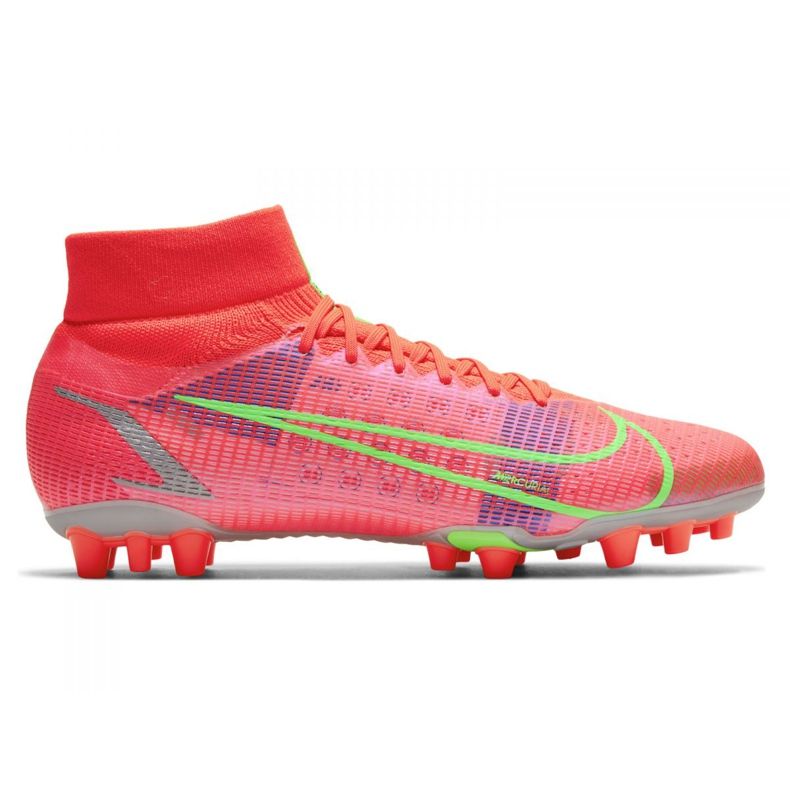 Chuteiras Nike Superfly 8 Pro Ag M CV1130-600 coral vermelho