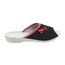 Sapatos femininos Befado pu 254D109 Viki preto vermelho