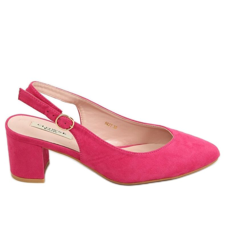 Bombas com salto aberto fúcsia 9R27 Fúcsia rosa