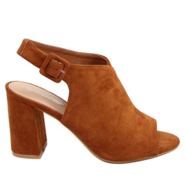 Sandálias de salto largo camel 2D6L221-89 Camel castanho