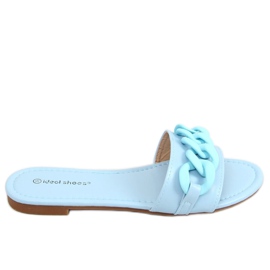 Chinelos azuis com corrente 7857 Blue azul