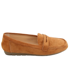 Camel S-980 Mocassins femininos de camelo marrom