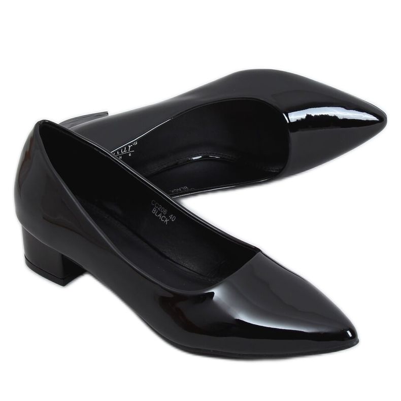Black Pumps de salto baixo preto CC206P preto