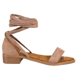 Goodin Sandálias Amarradas Com Camurça marrom