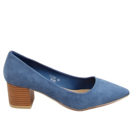 Bombas com salto de madeira azul CL75P Azul Bombas com salto de madeira azul CL75P Azul