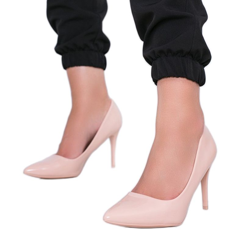 Salto Tisha laqueado bege