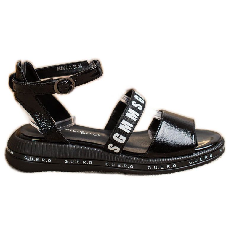 Filippo Sandálias Black Fashion preto