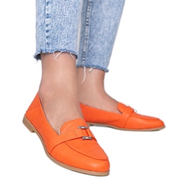 Mocassins laranja com fivela Island Paradise