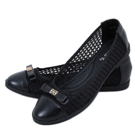 Bailarinas pretas com orifícios 1378 Black preto Bailarinas pretas com orifícios 1378 Black preto