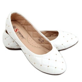 White CD81P White chanelki bailarinas branco