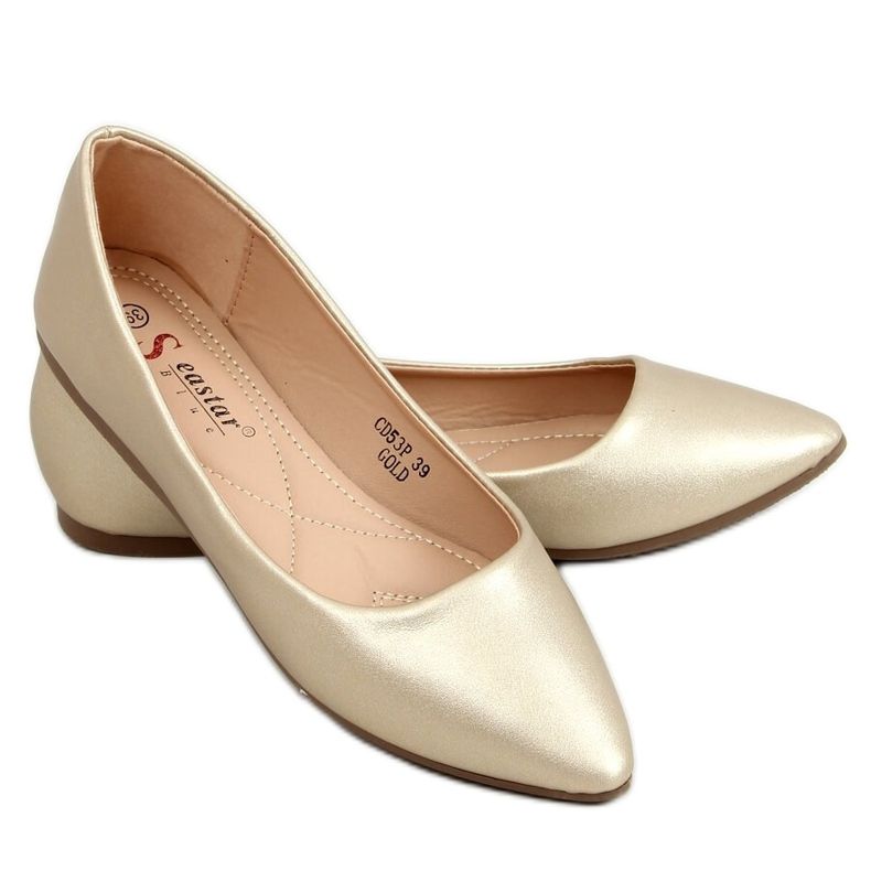 Bailarinas com dedos amendoados ouro CD53P Ouro dourado