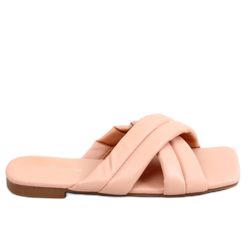 Chinelos de sola quadrada rosa S060191 rosa