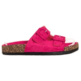 SHELOVET Chinelos confortáveis com fivelas rosa SHELOVET Chinelos confortáveis com fivelas rosa