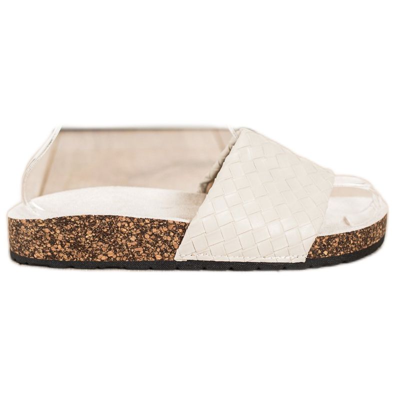 SHELOVET Chinelos trançados elegantes castanho