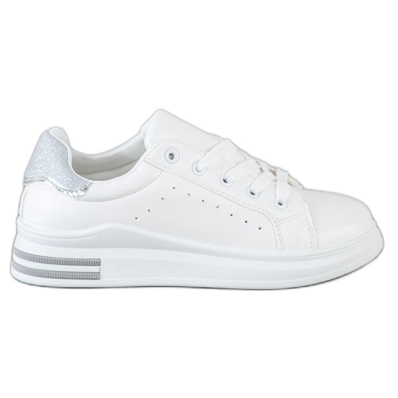 Diamantique Tênis com inserção de brilho branco