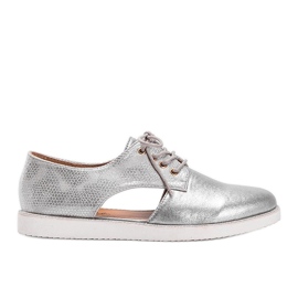 Sapatos Karley prateados com corte baixo e brilhantes prata