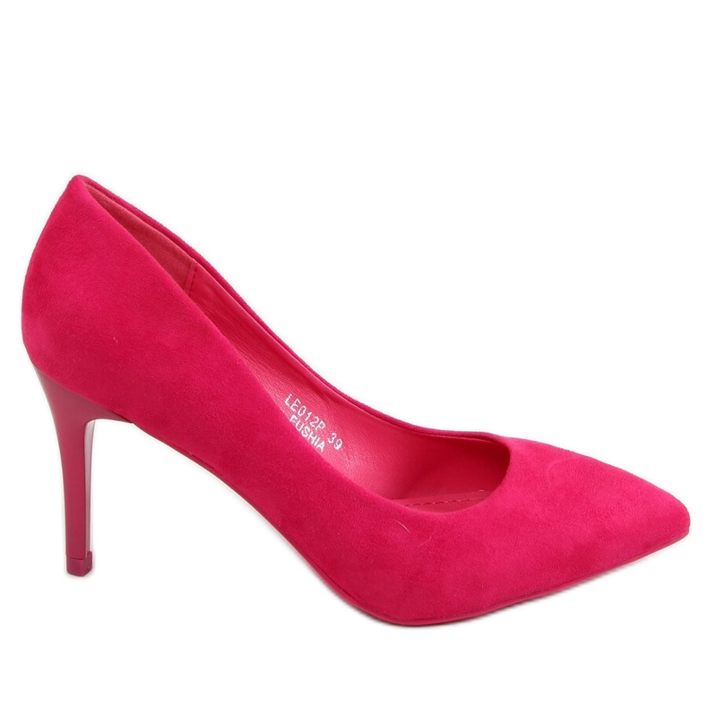 Sapatos confortáveis ​​com salto fúcsia LE012P Fushia rosa