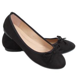 Bailarinas camurça preta 9F116 Black preto