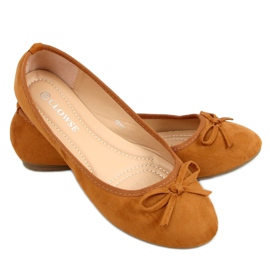 Camel 9F116 Camel camurça bailarinas marrom